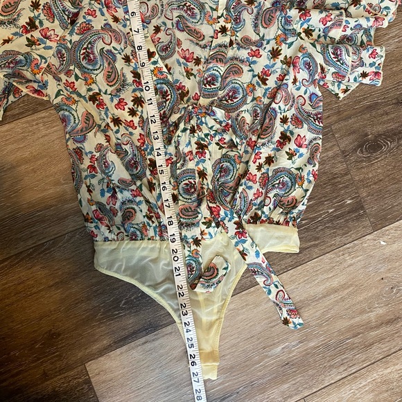 Free People Intimately XS Bodysuit Floral Print “Call Me Later” - Picture 10 of 10